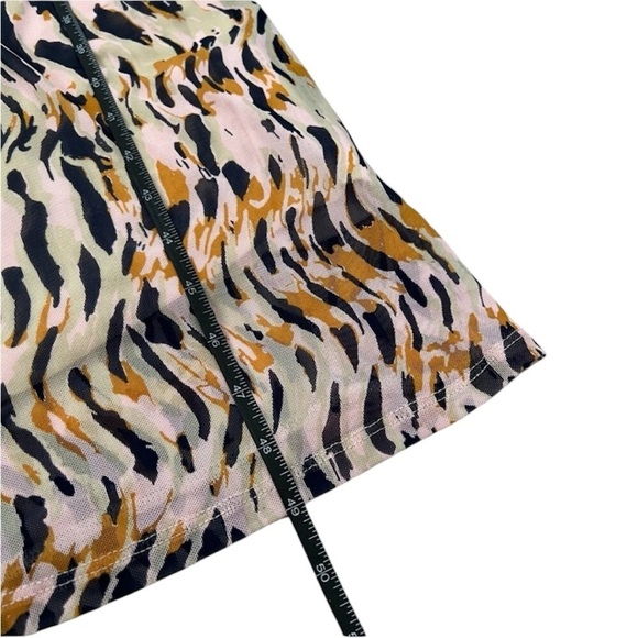 House of Harlow 1960 Cut Out Mesh Maxi Dress Small Pink Black Animal Print - Picture 6 of 11